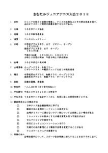 きむたかジュニアオープン2018要項